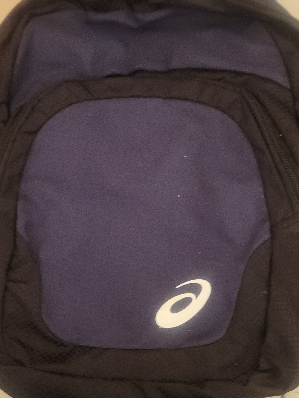 ASICS Navy and Black Athletic Backpack with Logo